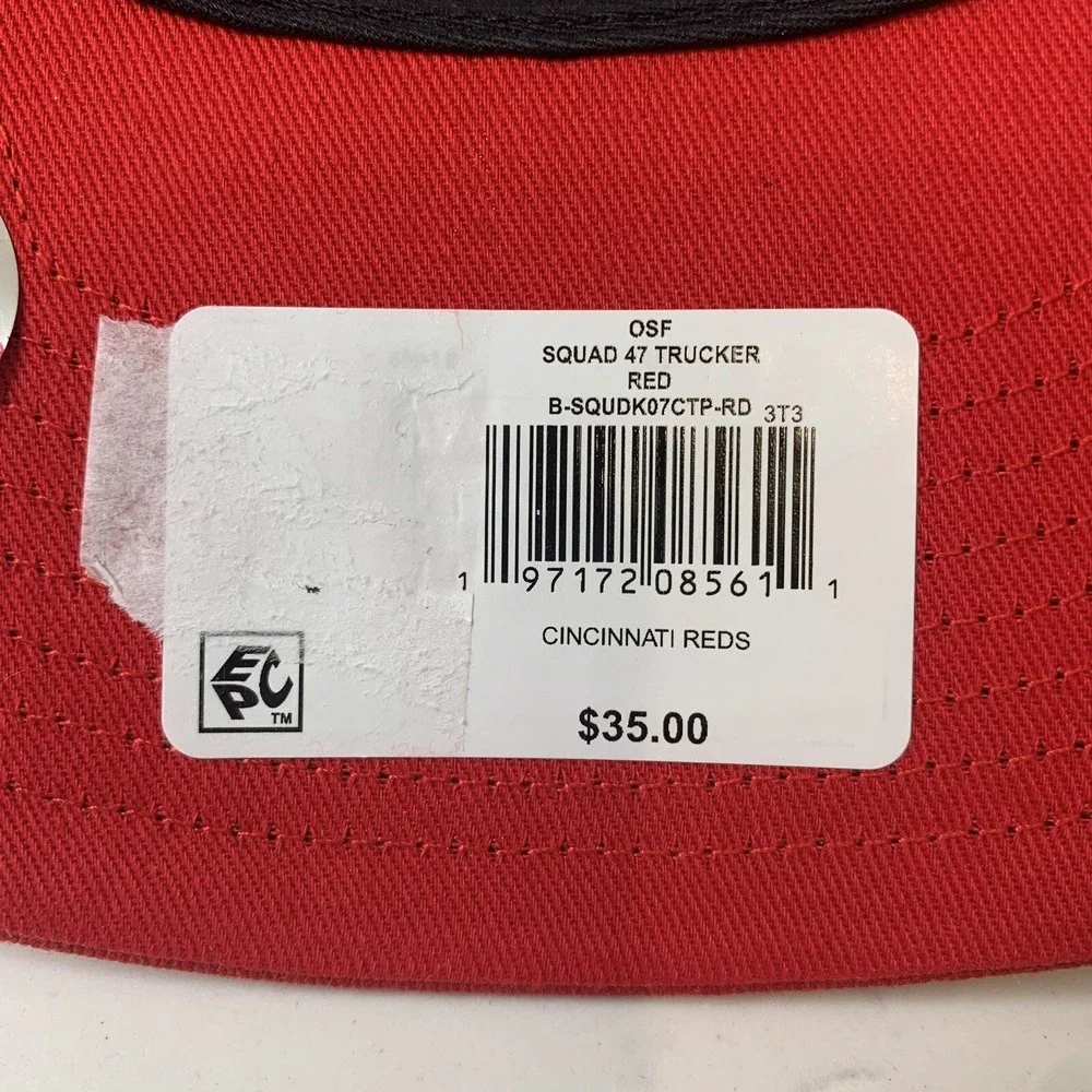 '47 Brand Cincinnati Reds MLB Adjustable Red Snapback Trucker Hat Cap OSFM